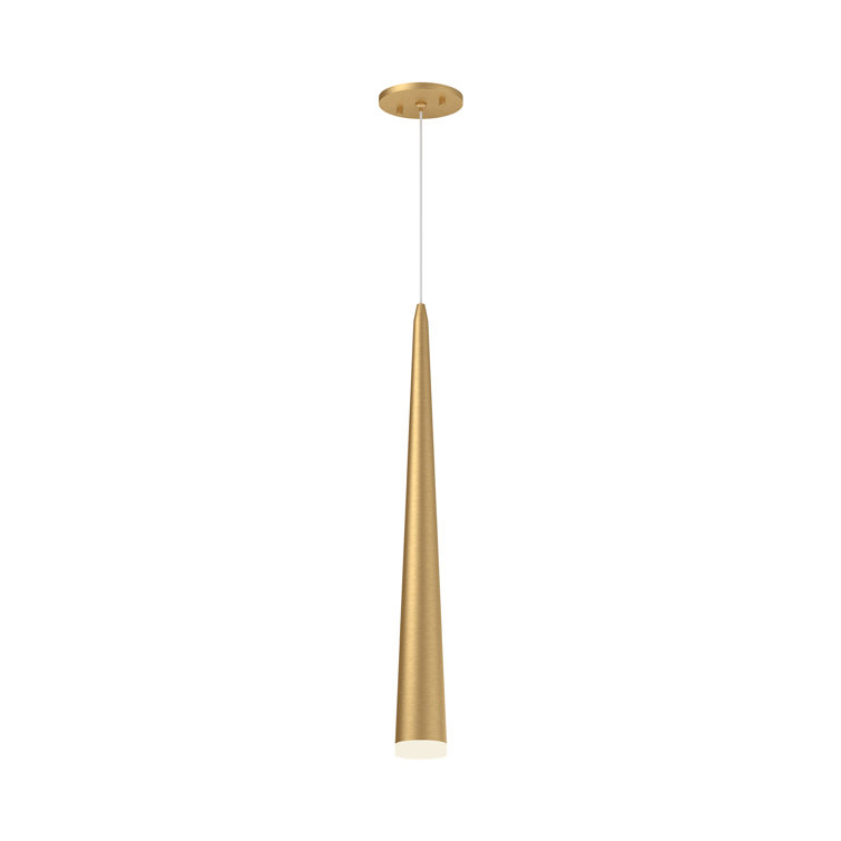 Mini Brushed Nickel and Gold LED Glass Pendant Light