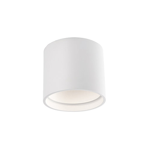Heather 4.5" White Drum LED Flush Mount Light