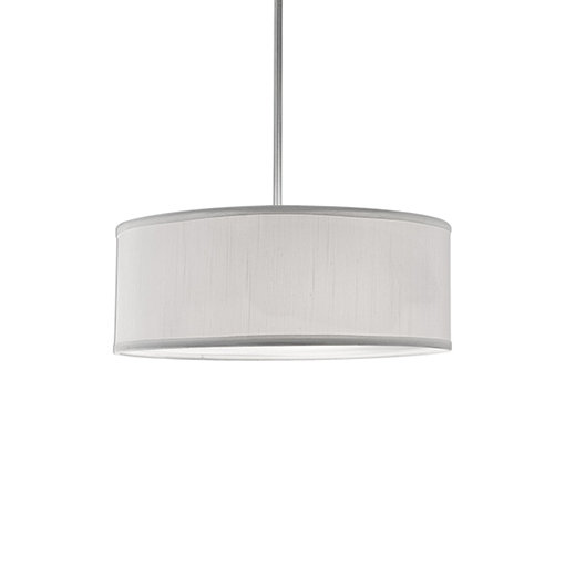 Nevaeh White Nickel 3-Light Island Drum Pendant