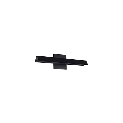 Galleria Sleek Black LED Dimmable Wall Sconce 15"