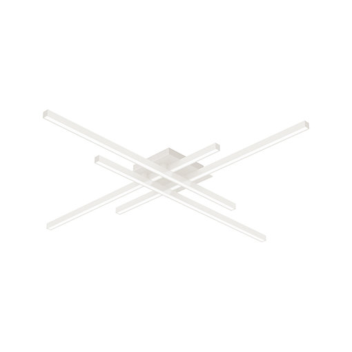 White Aluminum Modern LED Flush Mount Light