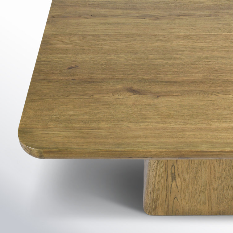 Light Brown Oak Wood 95" Dining Table