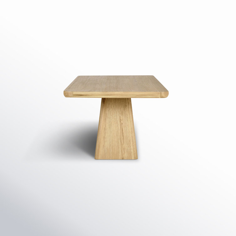 Natural Oak 95" Pedestal Dining Table