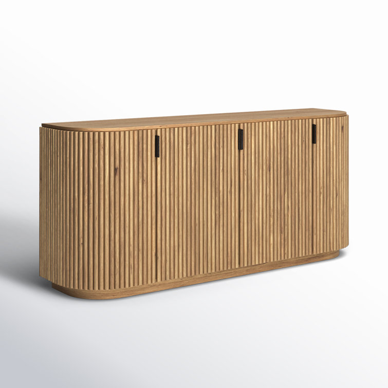 Terra 72'' Light Brown Fluted Wood Sideboard