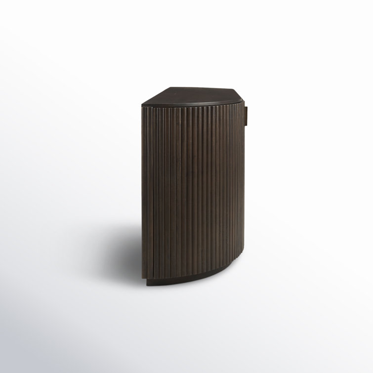 Terra Dark Brown Mango Wood Fluted Sideboard