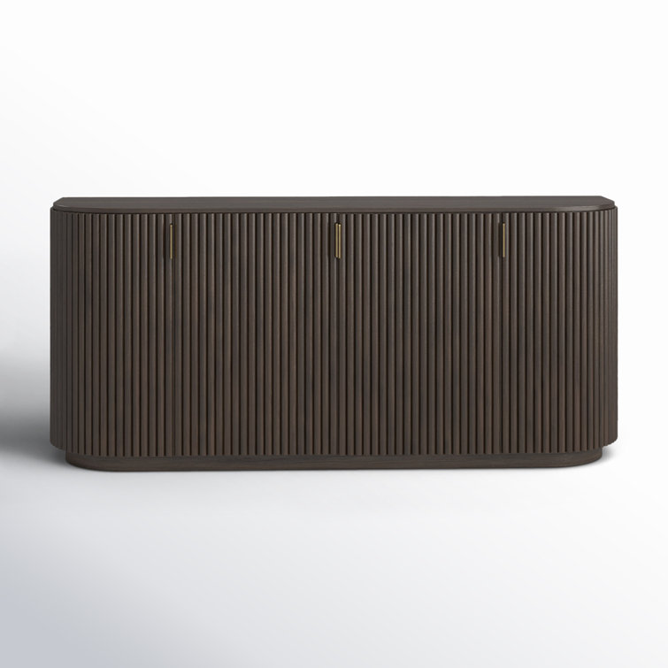 Terra Dark Brown Mango Wood Fluted Sideboard