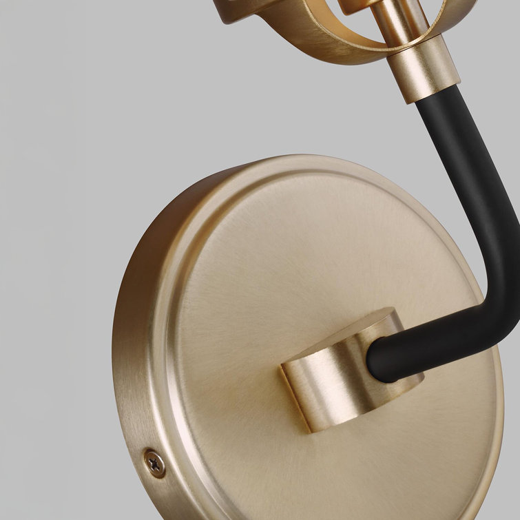 Elegant Satin Bronze Dimmable Wall Sconce with Etched White Shade