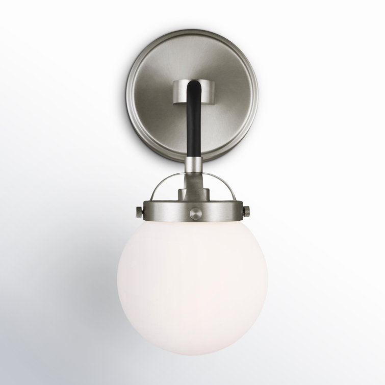 Cafe Elegance 11.75" Brushed Nickel 1-Light Wall Sconce
