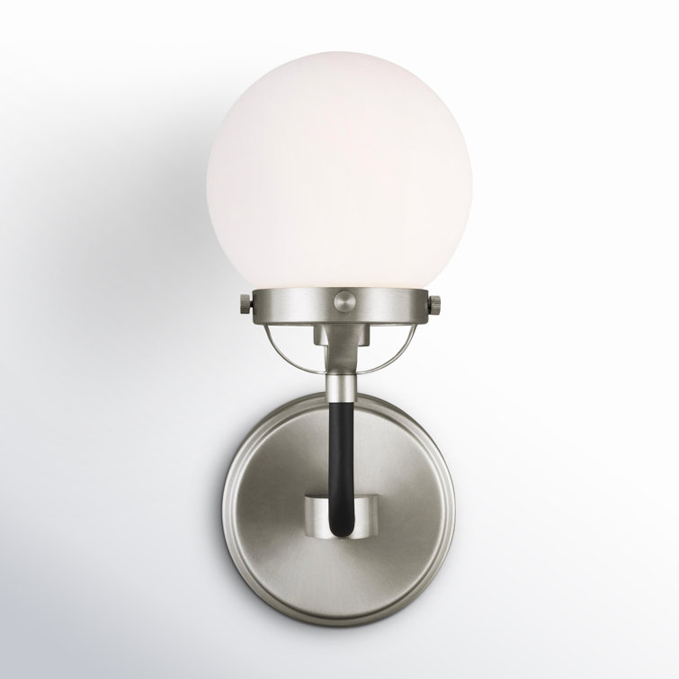 Cafe Elegance 11.75" Brushed Nickel 1-Light Wall Sconce