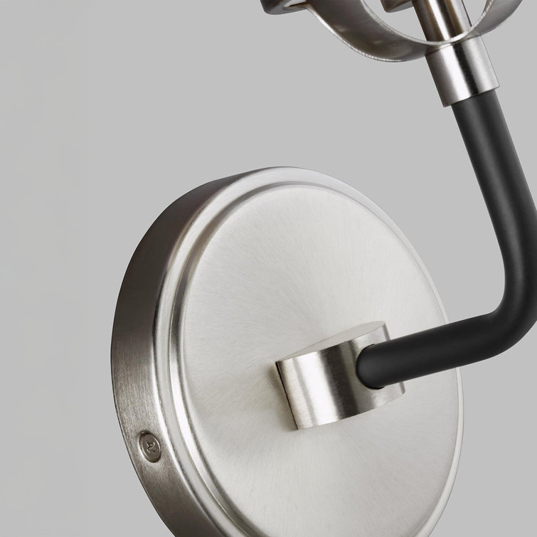 Cafe Elegance 11.75" Brushed Nickel 1-Light Wall Sconce