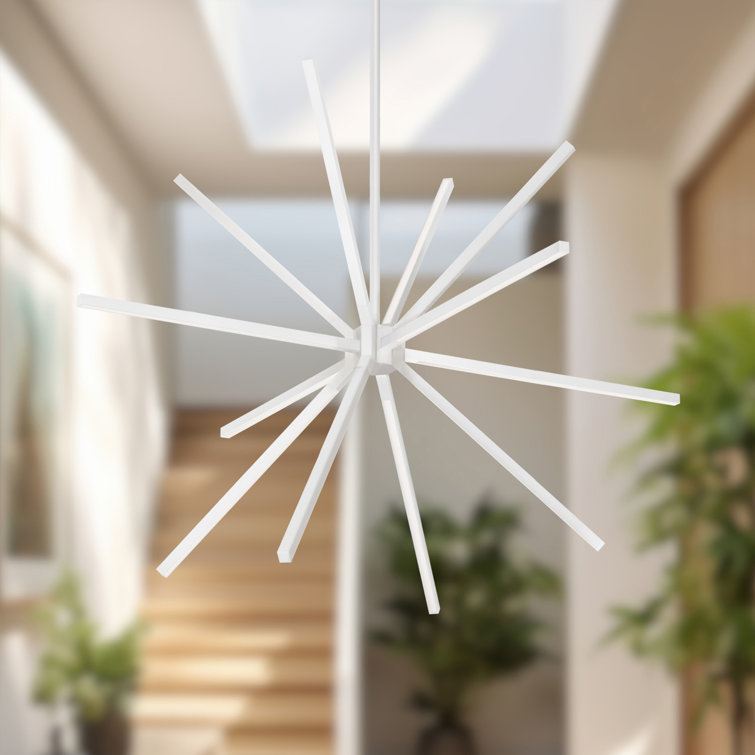 Sirius Minor White LED Sputnik Chandelier 32.75"