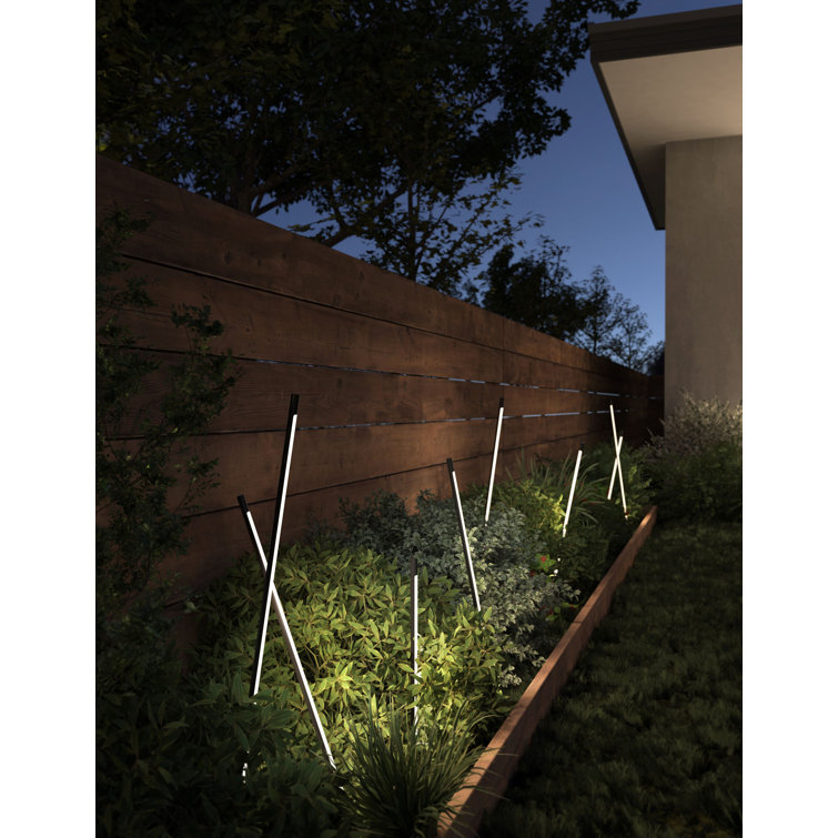 Dorian Sleek Black LED Pathway Light with Frosted Acrylic Diffuser