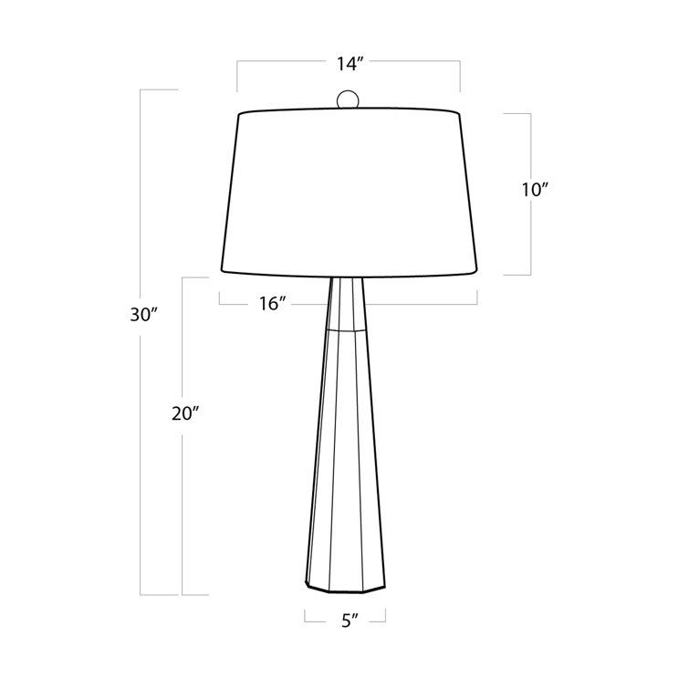 Clear Crystal Table Lamp with White Linen Shade