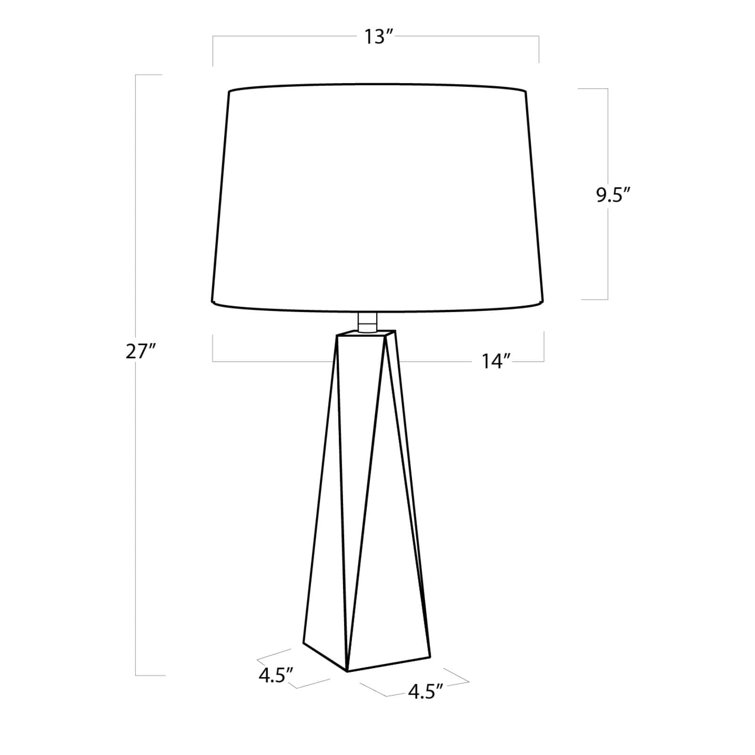 Angelica Clear Crystal Table Lamp with White Linen Shade