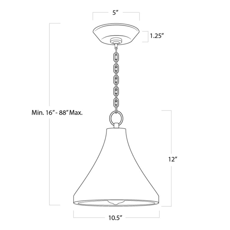 Billie Modern White Concrete 1-Light Pendant for Island Spaces