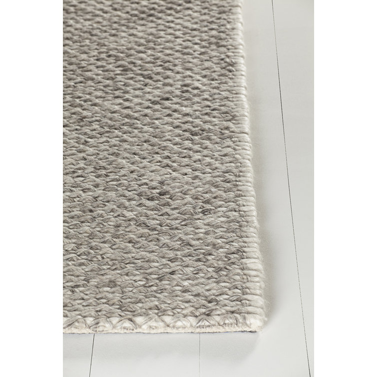 Gray Geometric Handmade Wool 5' x 7' Area Rug