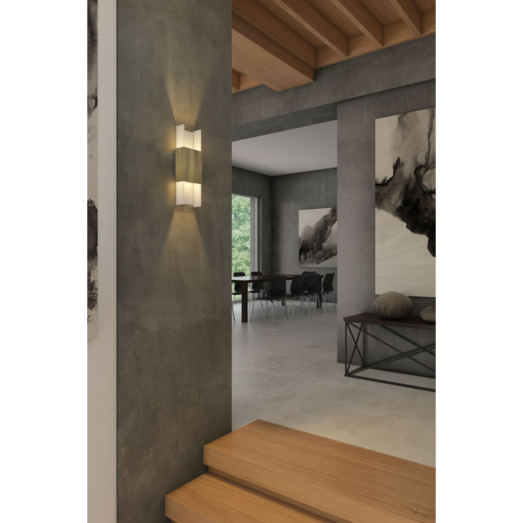 Eco-Friendly Dimmable Brass Sconce with Frosted White Shade