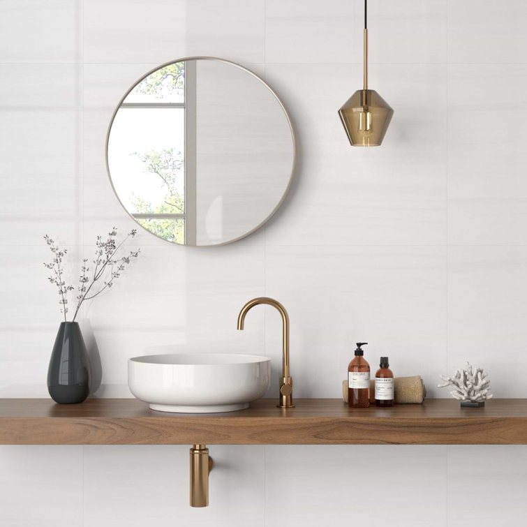 Terius Dolomite Warm White Polished Marble Look Porcelain Tile