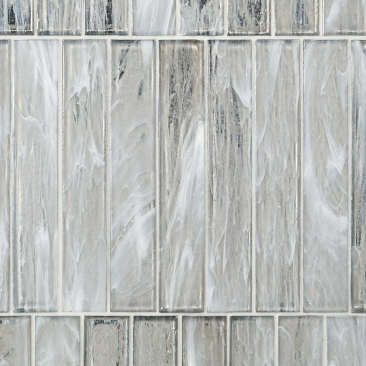 Apollo Brick Polished Silver Glass Subway Wall Tile