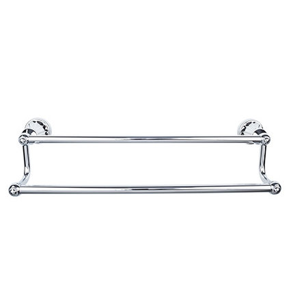 Polished Nickel Double Wall Mounted Towel Bar 32 1/4"