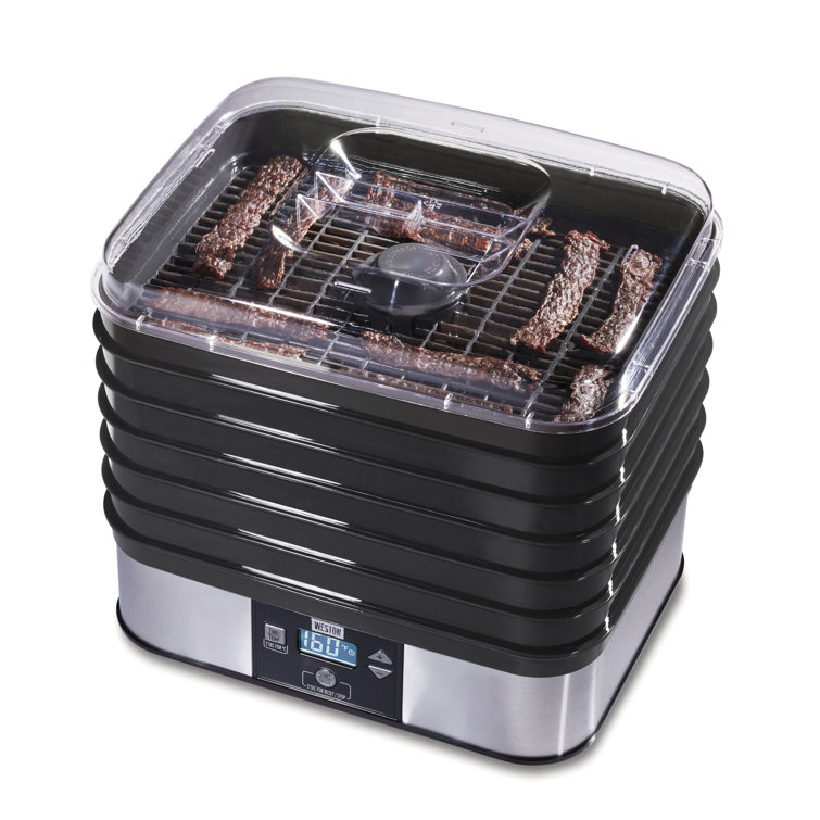 Weston 6-Tray Black and Silver Digital Food Dehydrator