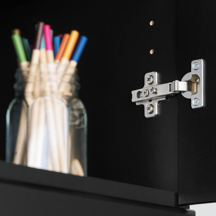 Black Freestanding 8-Piece Storage System with Adjustable Shelving