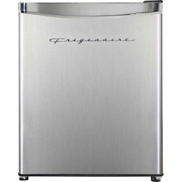 Compact Stainless Steel and Black Upright Freezer, 1.1 Cu. Ft.
