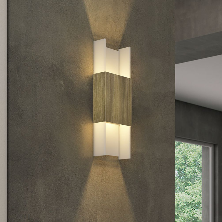 Eco-Friendly Dimmable Brass Sconce with Frosted White Shade