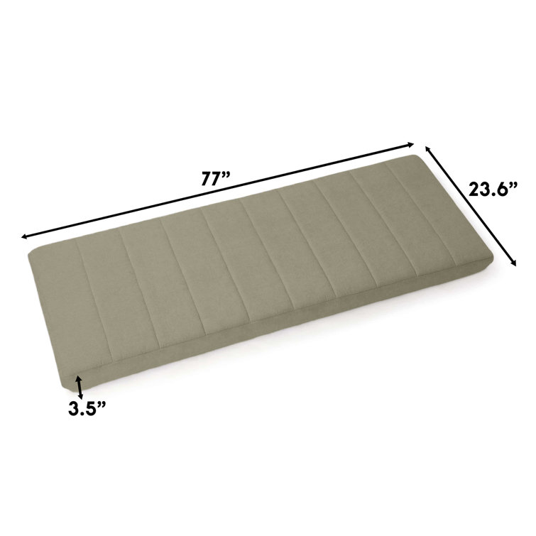 Gray Upholstered King Tufted Wall-Mounted Headboard