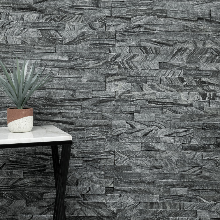 Sage Green Natural Stone Slate 6" x 24" Wall Tile