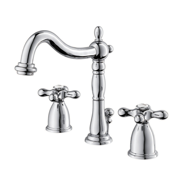 Heritage Glamour Polished Chrome 8-inch Widespread Bathroom Faucet