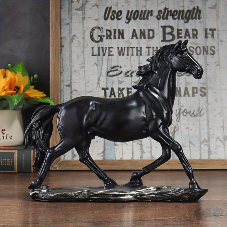 Antique Copper Handcrafted Running Horse Metal Statue