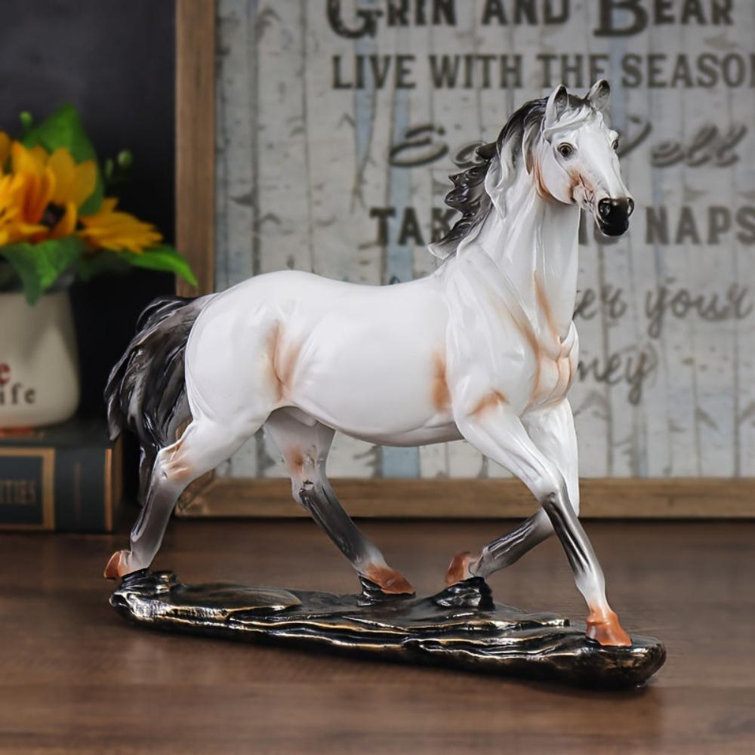 Antique Copper Handcrafted Running Horse Metal Statue
