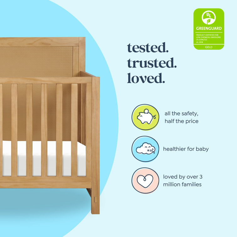 Margot Honey Pressed Cane 4-in-1 Convertible Crib