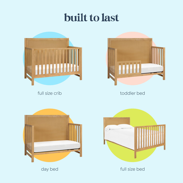Margot Honey Pressed Cane 4-in-1 Convertible Crib