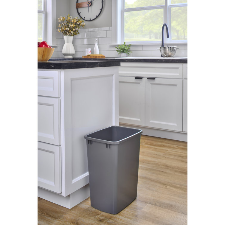 Orion Gray 35 Qt. Plastic Pull-Out Trash Bin Replacement