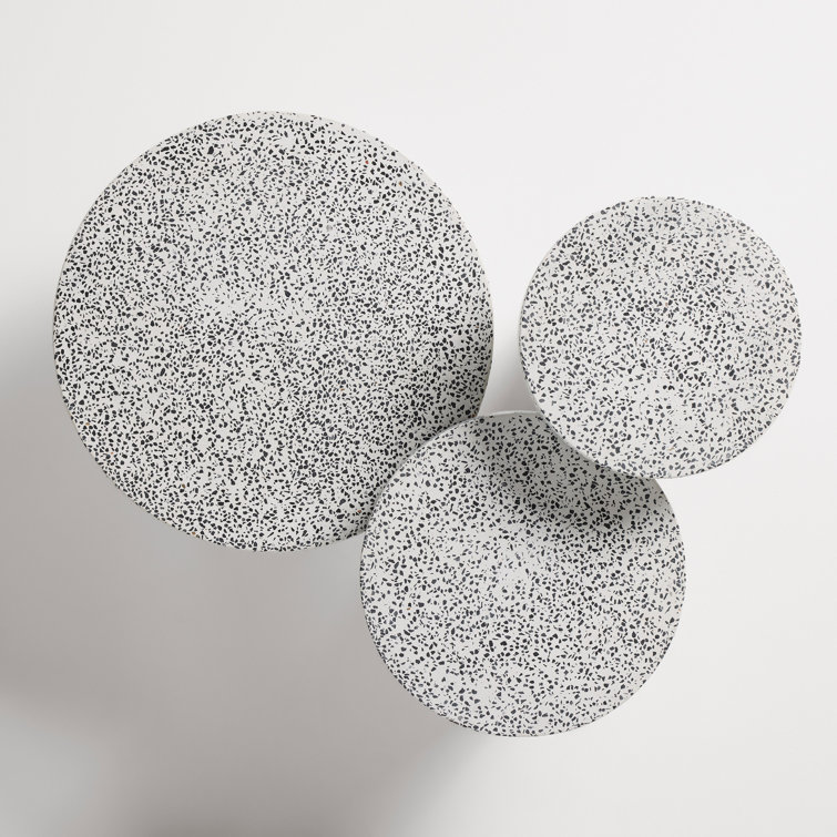 White Terrazzo Modern Coffee Table