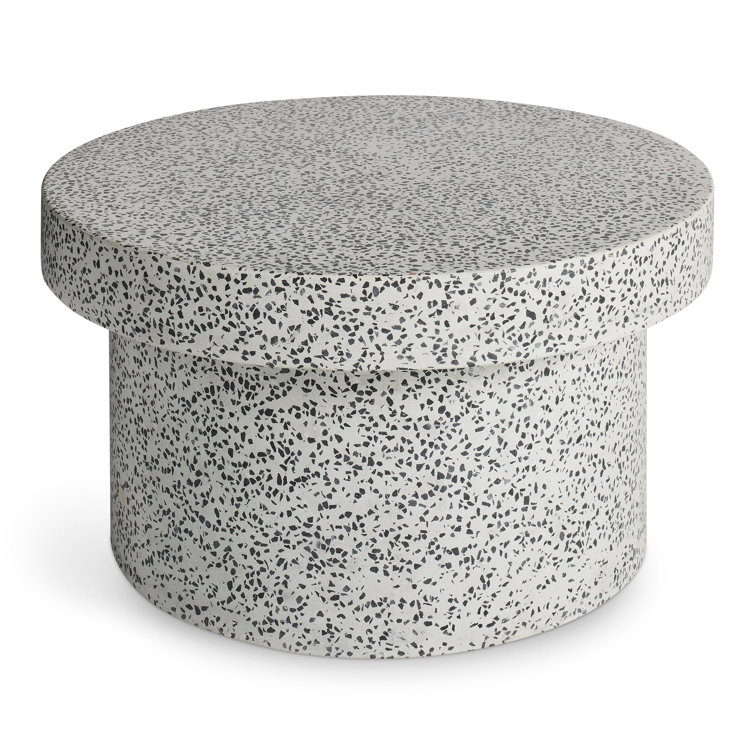 White Terrazzo Modern Coffee Table
