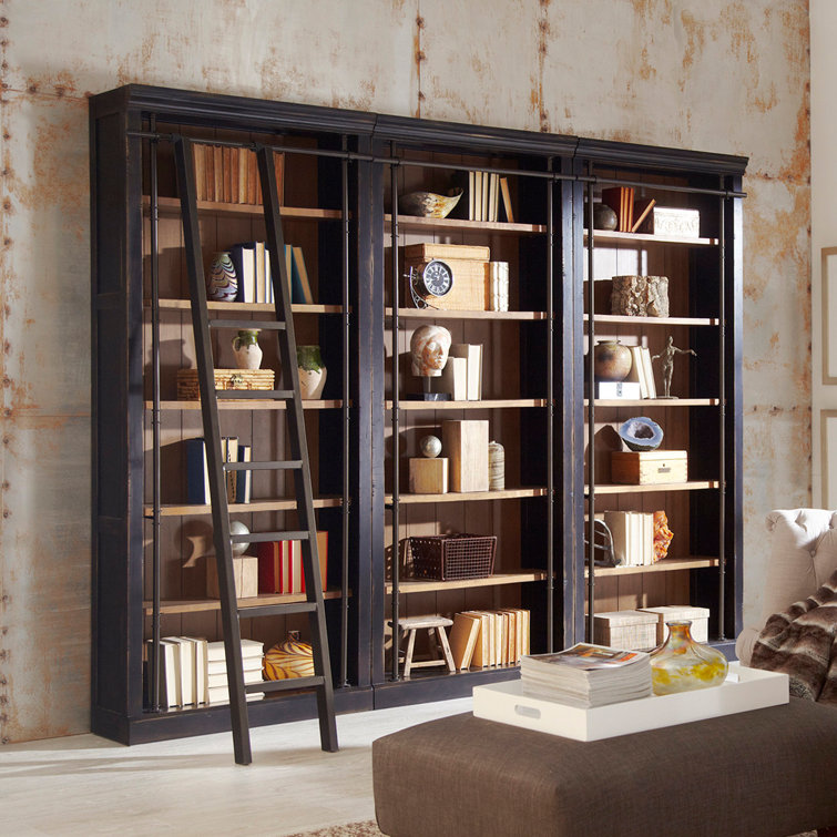 Toulouse Aged Ebony and Warm Honey Adjustable Bookcase