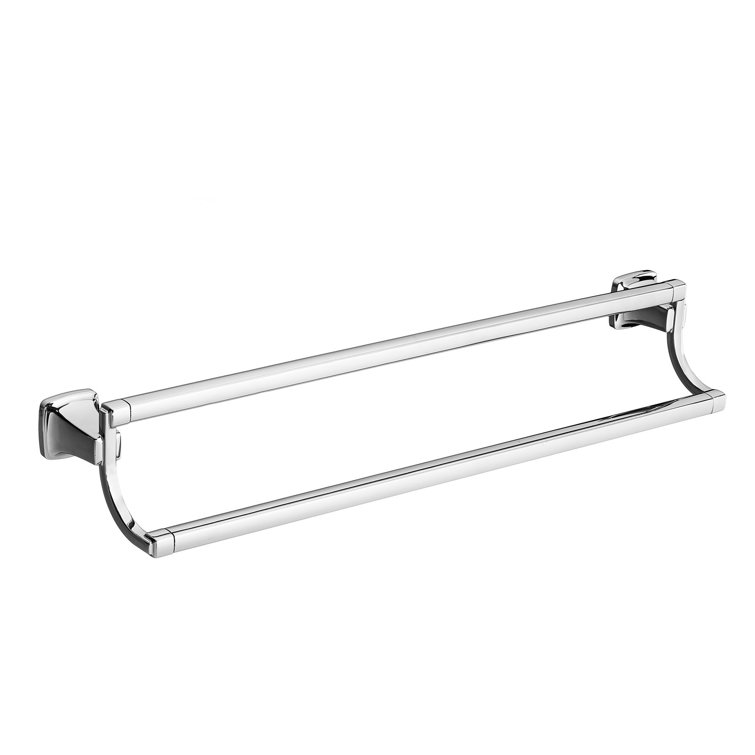 Polished Chrome 24-Inch Double Wall-Mounted Towel Bar