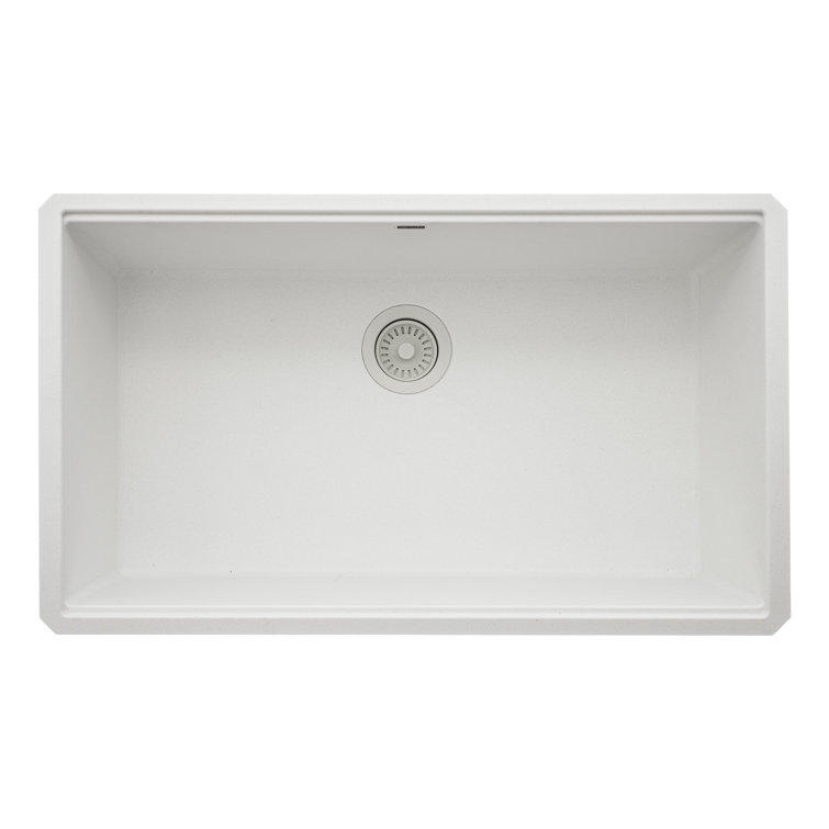 White Granite Composite Drop-in Workstation Sink with Accessories