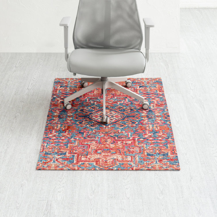 Merida Multicolor Jacquard Polyester Rectangular Chair Mat