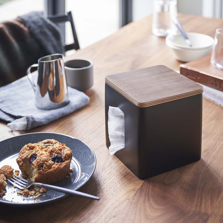 Black Compact Metal Paper Holder for Tissue and Napkins