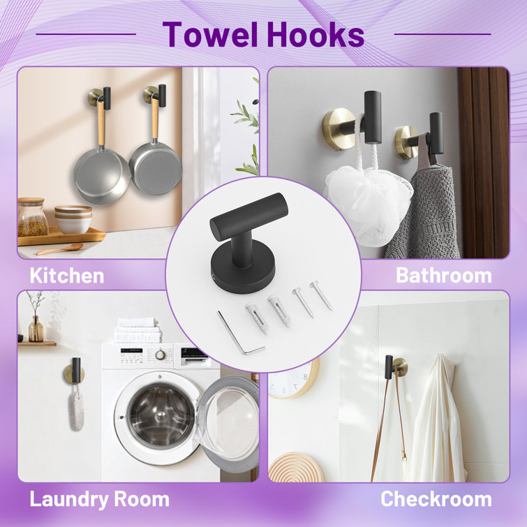 Black and Gold Stainless Steel 24'' Bathroom Hardware Set