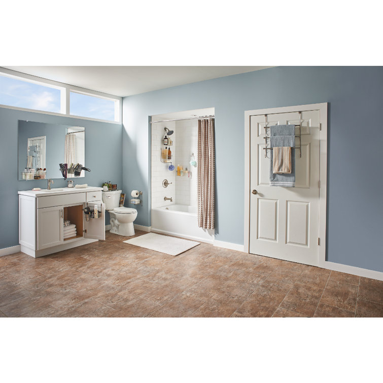Brushed Nickel Freestanding Toilet Paper Holder with Storage