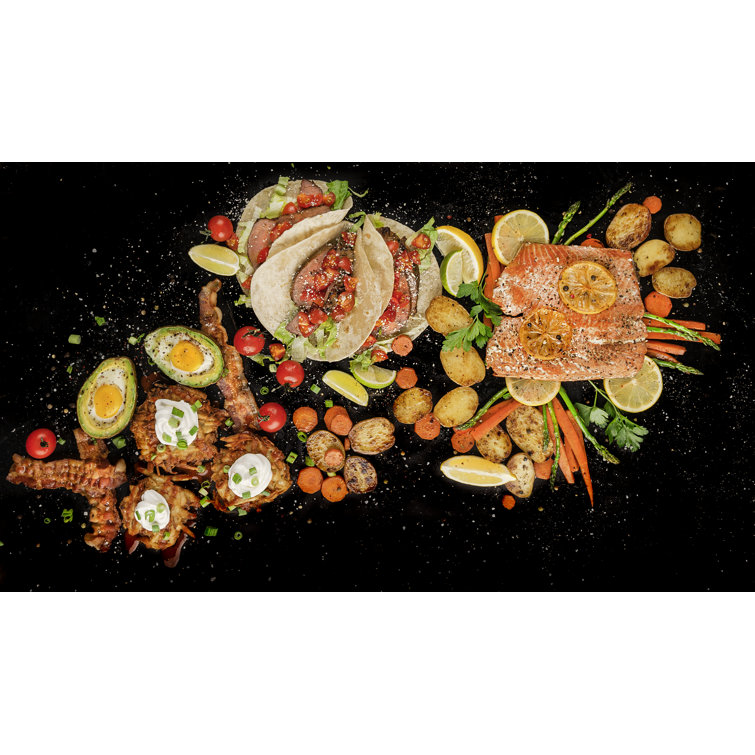 Black Stainless Steel 36" Cart Style Griddle with Hood