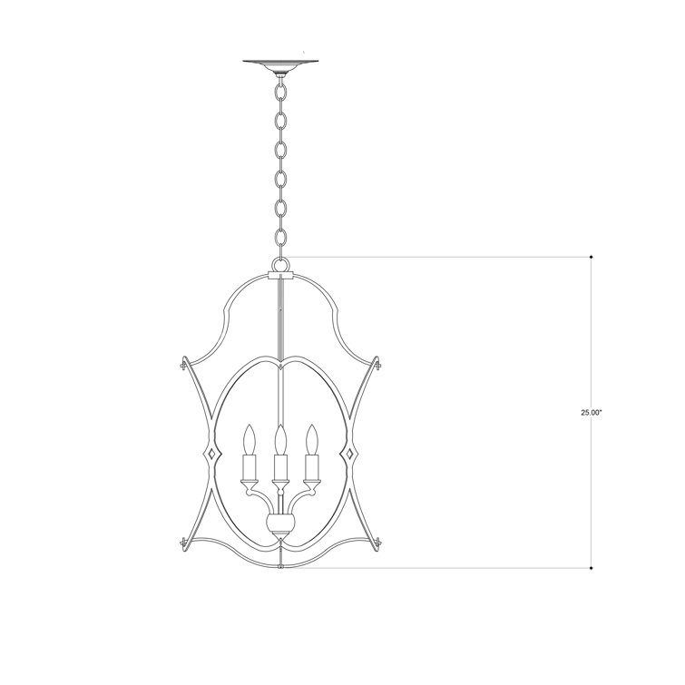 Charisma French Black 4-Light Cage Pendant with Dimmable Feature