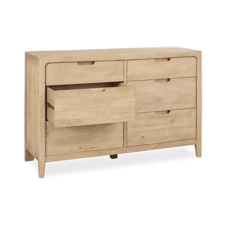 Laguna Light Brown Mango Wood 6-Drawer Dresser