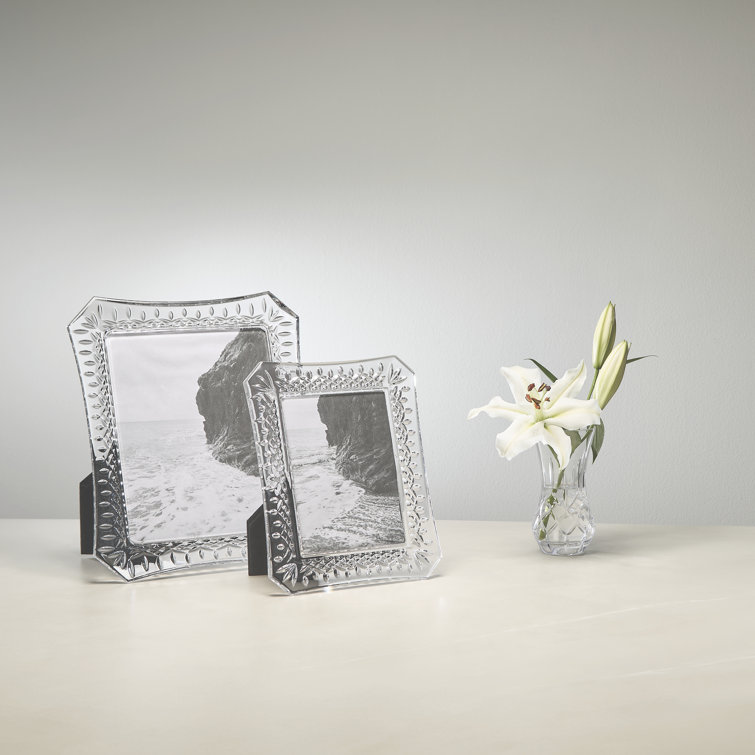 Classic Black Crystal 8" x 10" Leaf Embossed Tabletop Frame