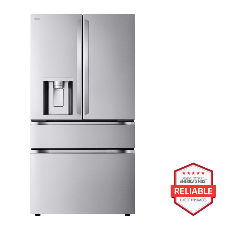 Black Stainless Steel Smart French Door Refrigerator with Ice Maker